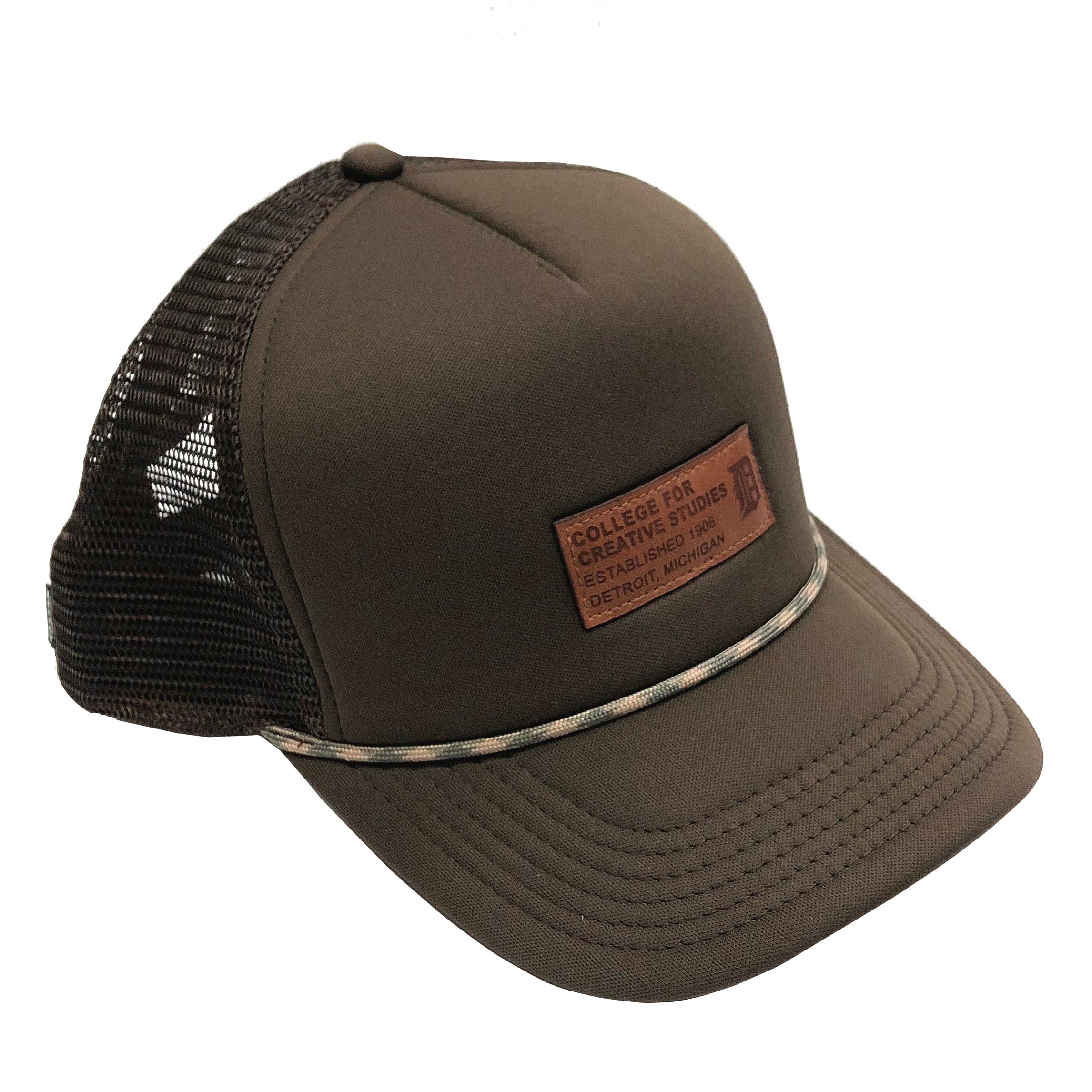 Detroit Black Leather Baseball Cap 