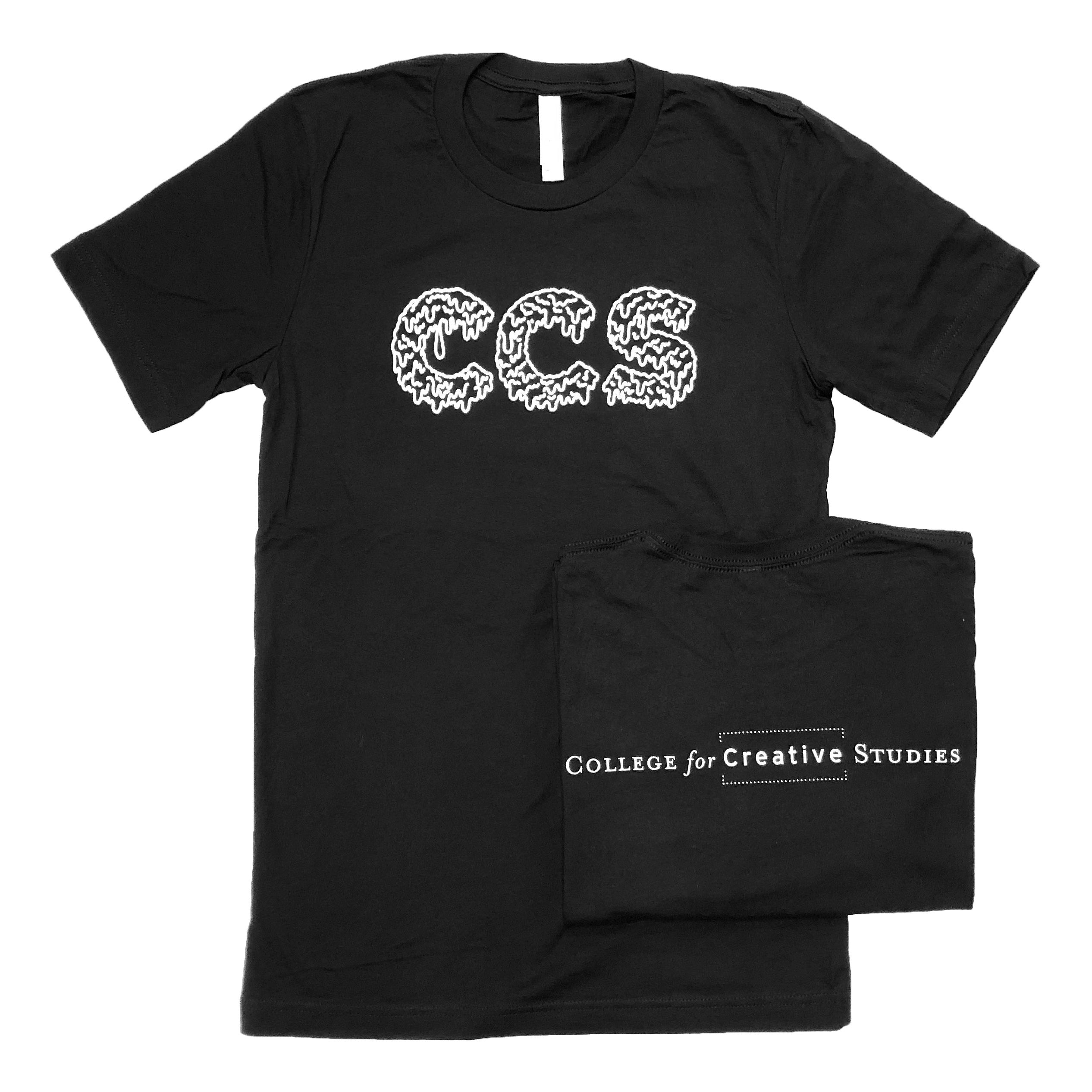 Ccs slime logo black t shirt college for creative studies bookstore